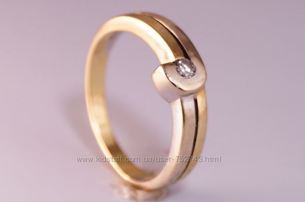 Золотое кольцо 750 с бриллиантом 0, 07 карат