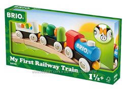 Деревяный поезд паровоз BRIO эко игрушки