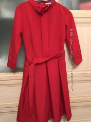 Красное платье миди S