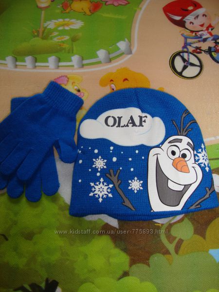  шапочка Disney 4-8 года и рукавички