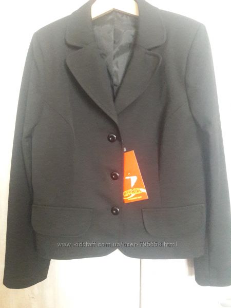 Жакет пиджак школьный 134-140 см ТМ Проминь черный 