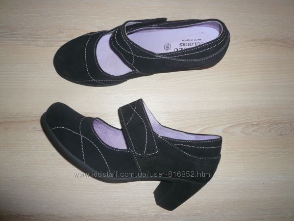 Туфли на липучке замш кожа Moshulu 39 р 25 см Испания