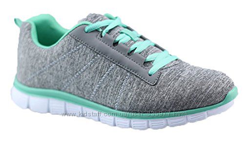 Athletic Knit Mesh Running Sneaker Кроссовки для бега серые меланж, 36р. 23