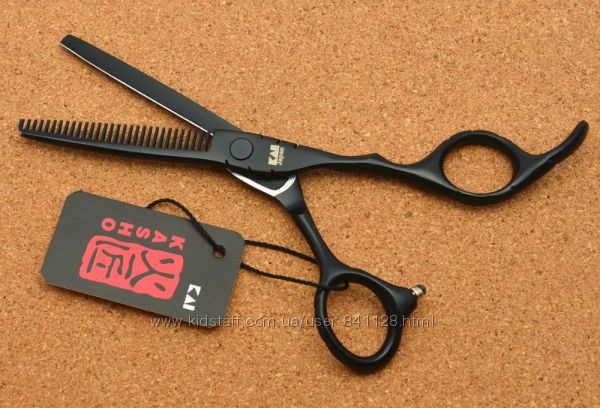 Ножницы 5. 5 парикмахерские KASHO филировочные чёрные