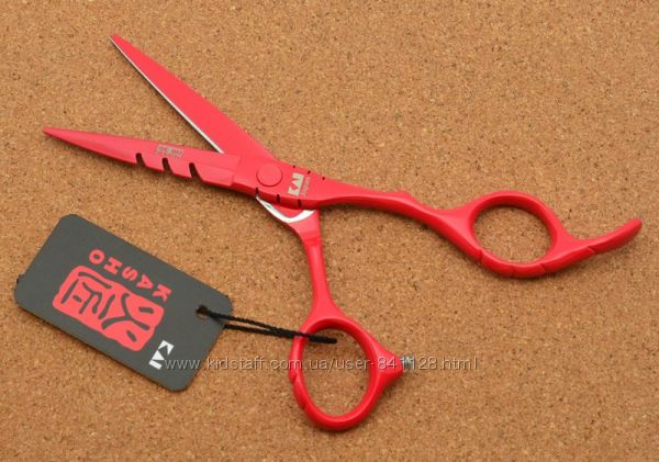 Ножницы 5. 5 парикмахерские KASHO прямые красные