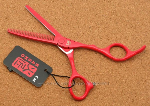 Ножницы 5. 5 парикмахерские KASHO филировочные красные