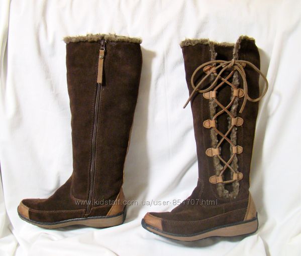 Сапоги женские зимние замшевые коричневые Fat Face размер 38