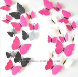 3D Бабочки-наклейки для украшения дома