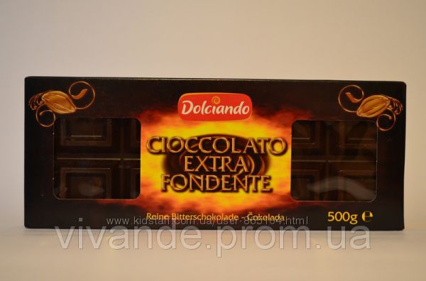 Черный шоколад Dolciando Cioccolato Extra Fondente 500г