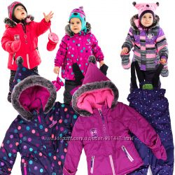 Детские зимние комбинезоны для девочек термо до -30 бренд ПЕЛЮШ Канада 