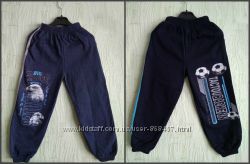  Спортивные штаны с начесом  теплые детские  для мальчика 104