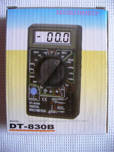 Мультиметр тестер амперметр вольтметр DT-830B
