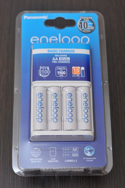 Зарядные устройства Panasonic с 4 аккумуляторами Eneloop 5 видов