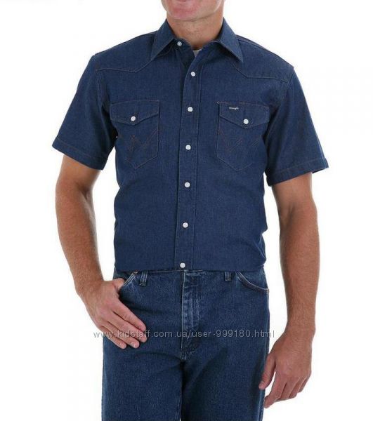 Джинсовые рубашки с коротким рукавом Wrangler США