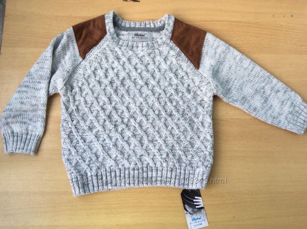 Серый свитер Rebel  для мальчика 3-5 лет, рост 110 см