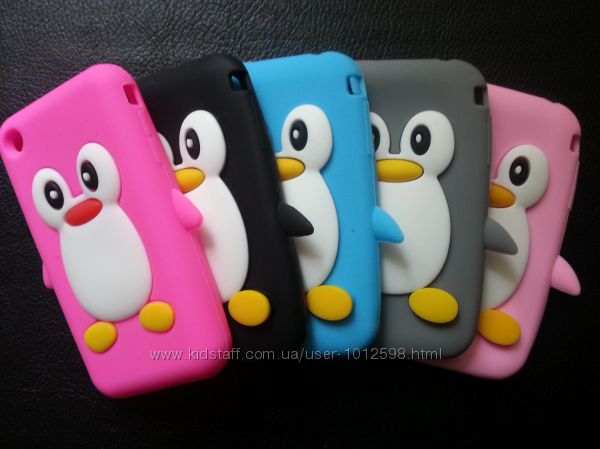 Чехол пингвин Силиконовый Iphone 3, 3S