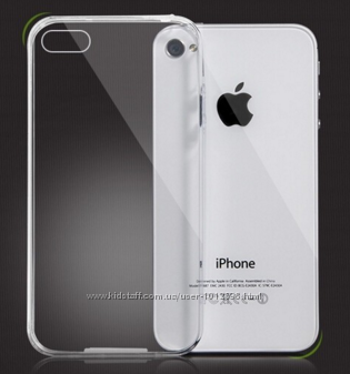 Прозрачный и серый тонкий силиконовый чехол iphone 4 4s 5 5s 6 6s 7 8 7pl  