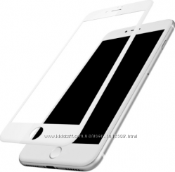 Защитное стекло iPhone 6 6S 7 3D PC глянец белый или черный