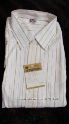 Рубашка белая в полоску. Каштан. 188-96-40