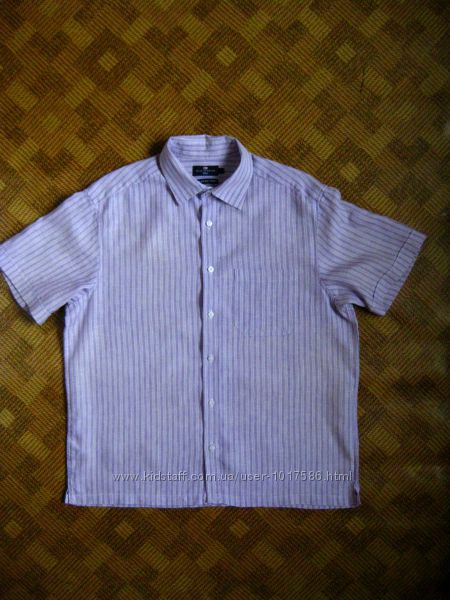 мужская рубашка - лён - Blue Harbour - размер L - наш 50-52рр.