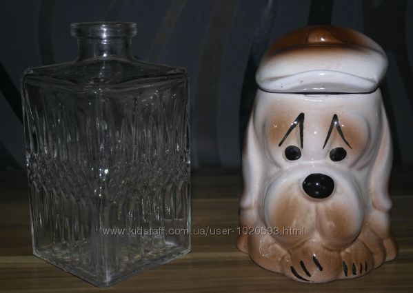 собака керамика шкатулка емкость для хранения горшок СССР