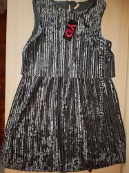 Платье велюр плиссе Primark 8-9 лет