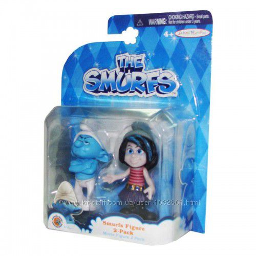 Распродажа - Смурфы набор фигурок Ворчун и Векси от The Smurfs