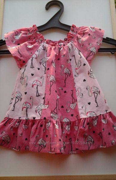 Платье с фламинго