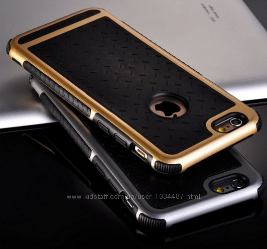 Противоударный чехол для iPhone 5 5S 6 6S серебряный серый золотой