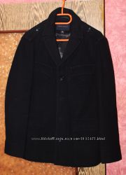 Стильный брендовый френч, куртка BANANA REPUBLIC S-М  шерсть черно