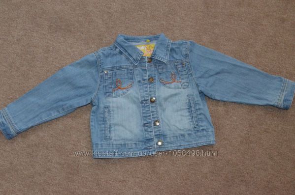 Крутая джинсовая курточка для девочки в идеальном состоянии на 4-5 лет