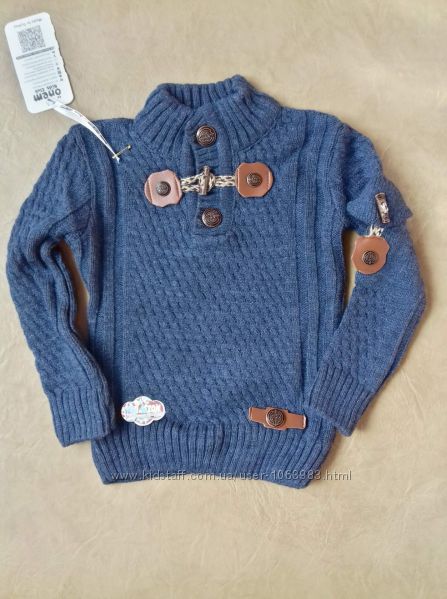 Теплый вязаный джемпер на мальчика