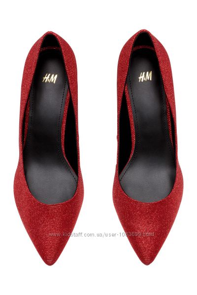 Классические туфли лодочки красные женские Н&М