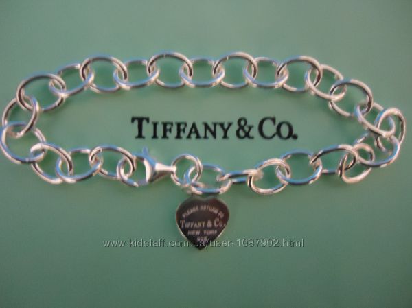 Женский серебряный браслет Сердце Tiffany & Co Оригинал