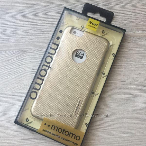 Противоударный чехол для iphone 6 6S золотой Мотомо