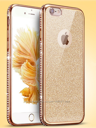 Двойной золотой и прозрачный силиконовый чехол для iphone 6 6s золотой