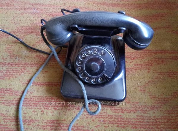 Телефон антикварный, винтажный, старинный, раритетный дисковый