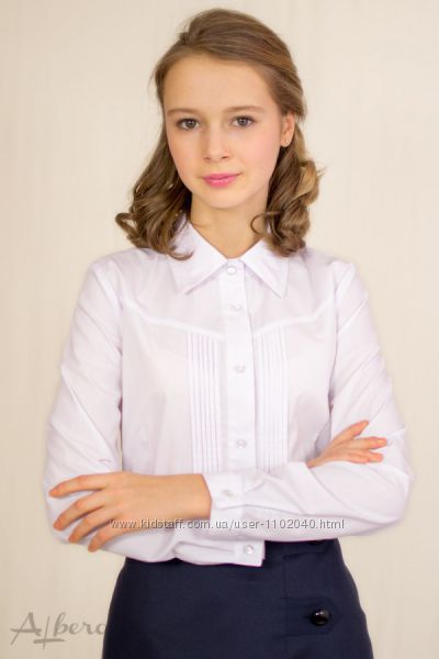 Блузка нарядная школьная на девочку ТМ Albero Размеры 122-158 Много моделей