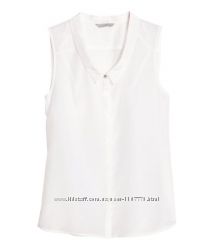 Блузка H&M шелковая белая