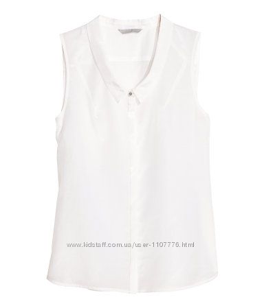 Блузка H&M шелковая белая