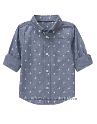 Стильные джинсовые рубашки OshKosh и Gymboree