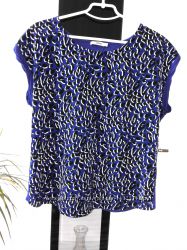 Синяя с леопардом блуза фирмы oasis