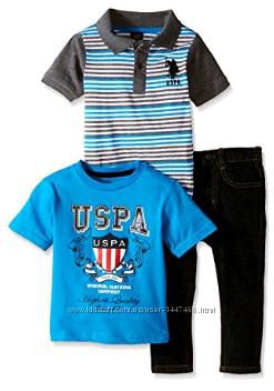 U. S. Polo Assn набор комплект джинсы футболки оригинал США на 4 и 5 лет 