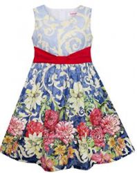 Яркое нарядное платье с цветами на 4 года