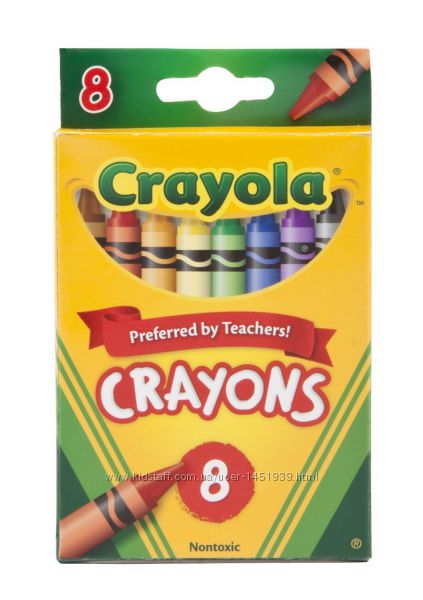 Восковые цветные карандаши Crayola 8 цв