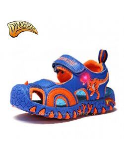 Детские светящиеся сандалии с 3D динозаврами, в ассортименте