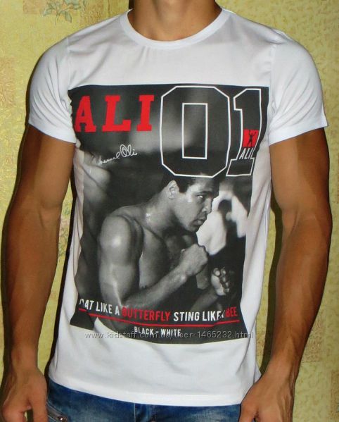 Мужская футболка принт 3D Muhammad Ali.