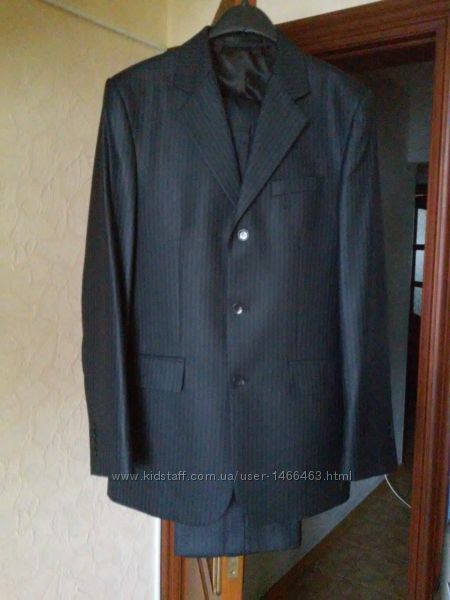 Мужской классический шерстяной костюм Legenda class 48  галстук в подарок.