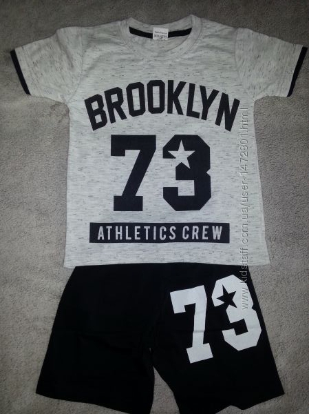 Стильный летний костюм для мальчика 3-7 летотличное качество