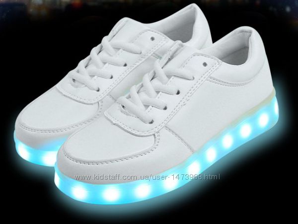 Кроссовки  с светящей подошвой, LED, 38р, в наличии